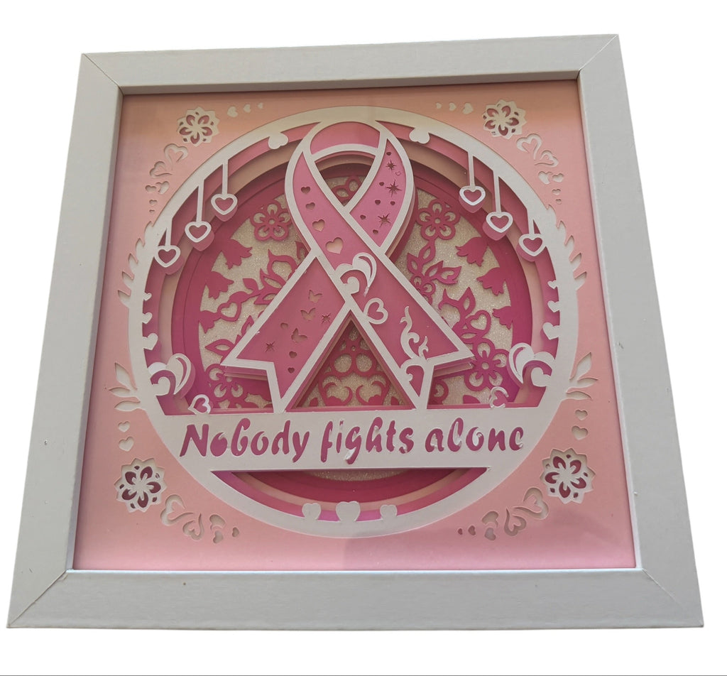 Breast Cancer 9" Shadow Box.