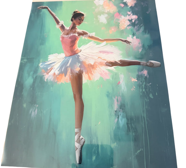 Gorgeous Ballerina Photo Sublimated onto Aluminum. 8" x 10" Perfect for Framing.