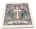 Faith based Shadow Box Created with Cardstock Layers. 9" x 9" Frame Color Choice