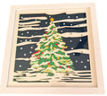 Christmas Wintry Tree Shadow Box. 9" x 9". Choice of Frame