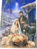 New Gorgeous Tempered Glass Cutting Board Christmas Nativity Scene. 8" x 11"