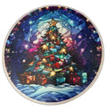 Round Christmas Tree Tempered Glass Cutting Board and Home Decor 8"