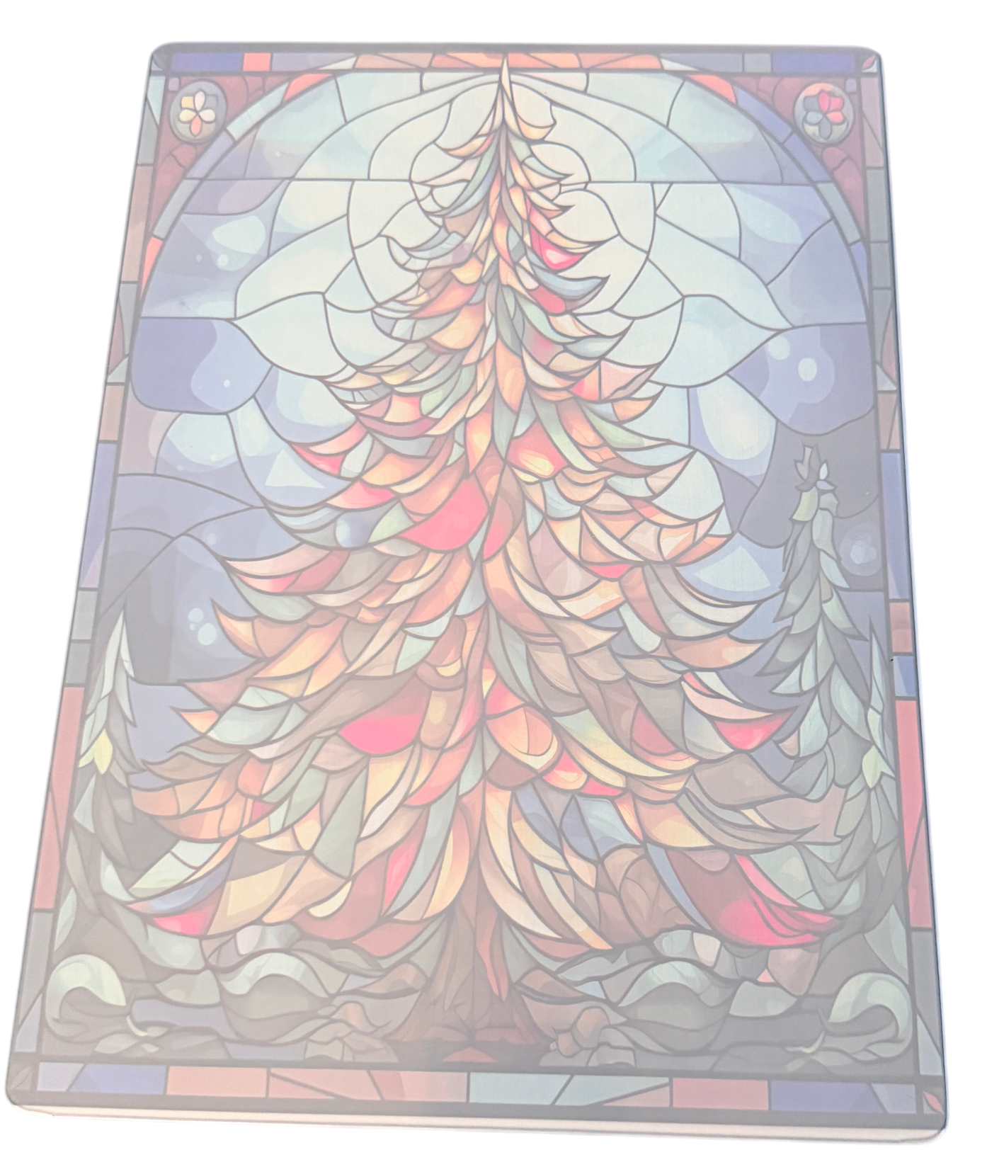 New Beautiful Christmas Tree Tempered Glass Cutting Board. 8" x 11"