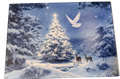 New Fun Wintry Scene Tempered Glass Cutting Board. 11" x 8"