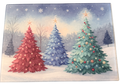 New Beautiful Christmas Tree Theme Tempered Glass Cutting Board.  11" x 8"