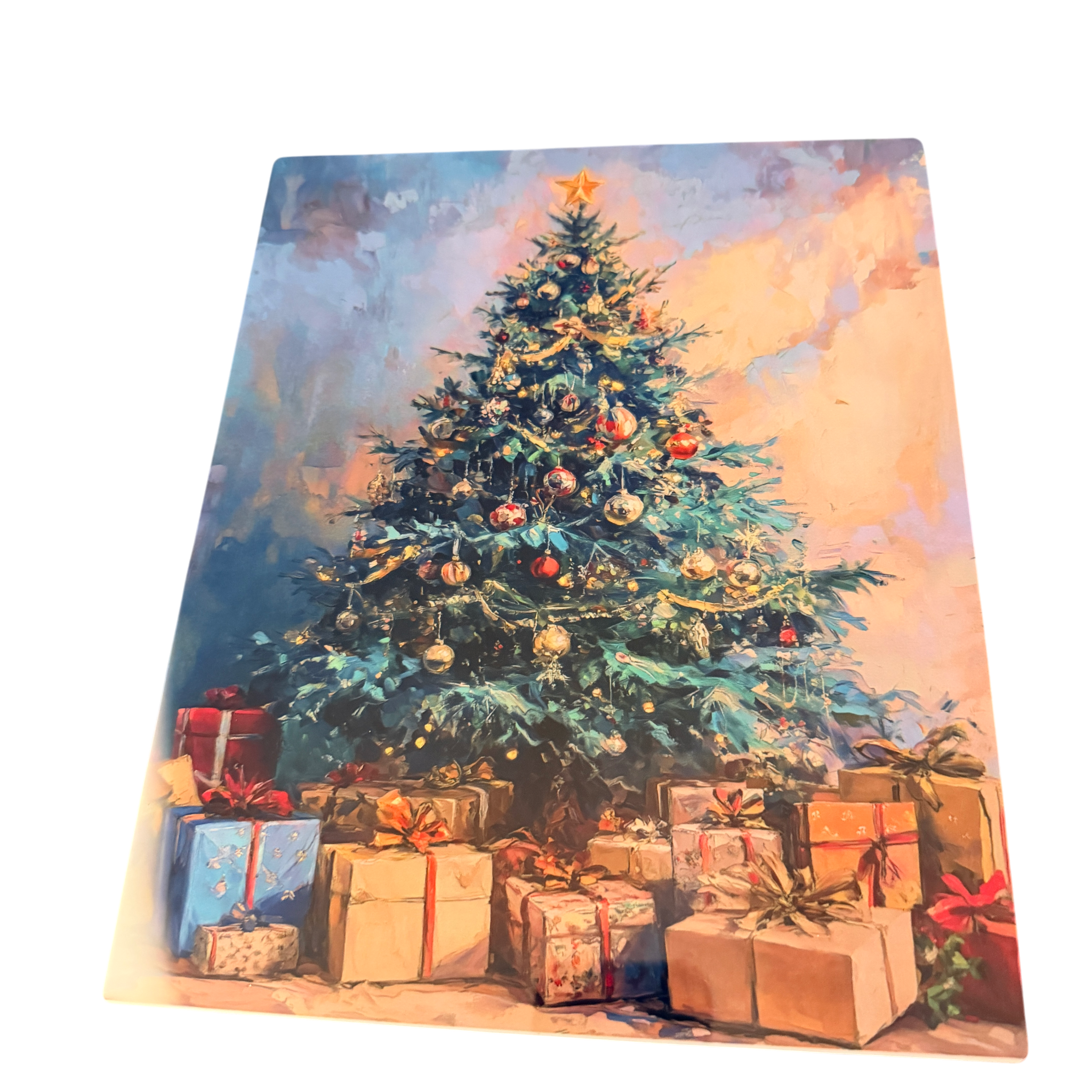 New Christmas Scene Printed on Aluminum.  Perfect for Framing. 8" x 10"