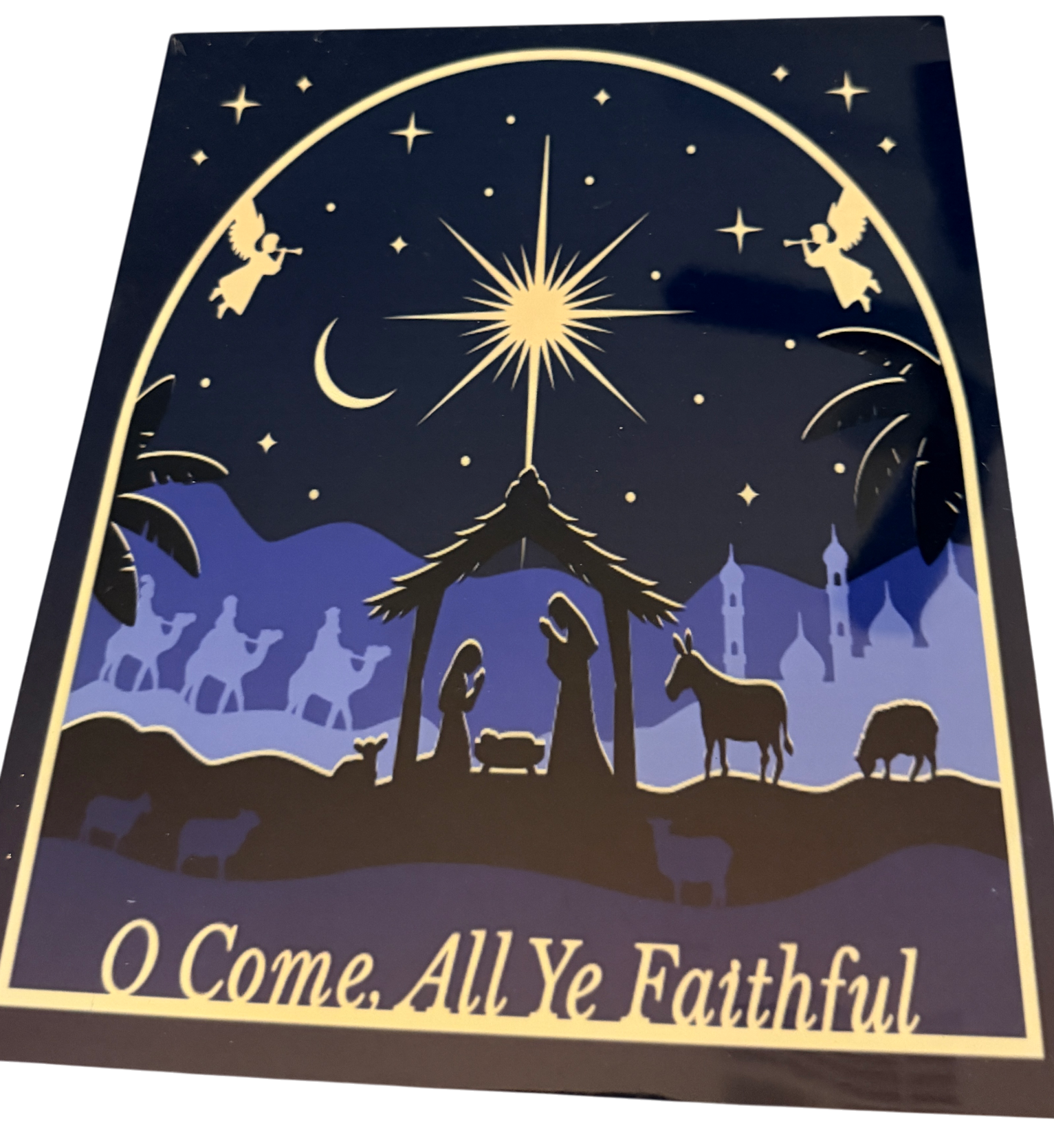 New Beautiful Nativity Scene Printed on Aluminum. 8" x 10"