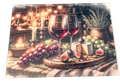 New Wine Theme Tempered Glass Cutting Board & Home Decor. 11" x 8"