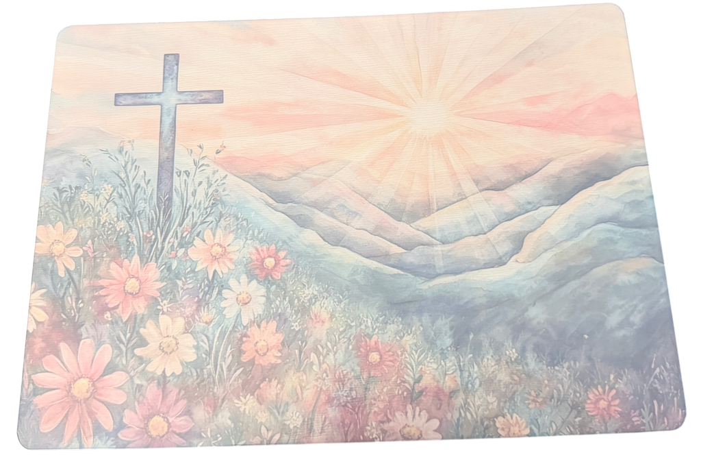 New Faith Inspired Tempered Glass Cutting Board. 11" x 8"