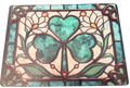 New Irish Shamrock Tempered Glass Cutting Board & Home Decor. 11" x 8"