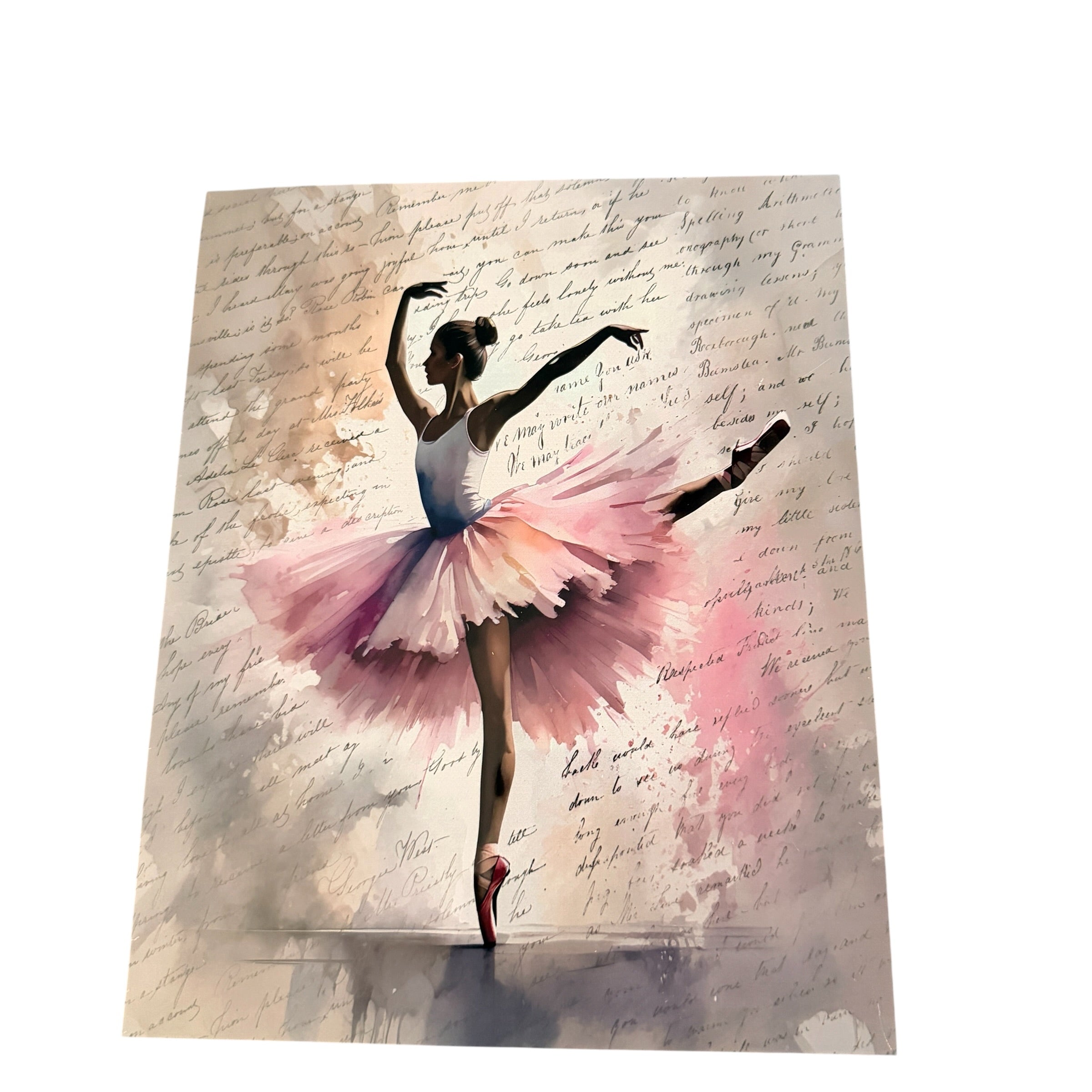 New Gorgeous Ballerina Printed on Aluminum. 8" x 10"