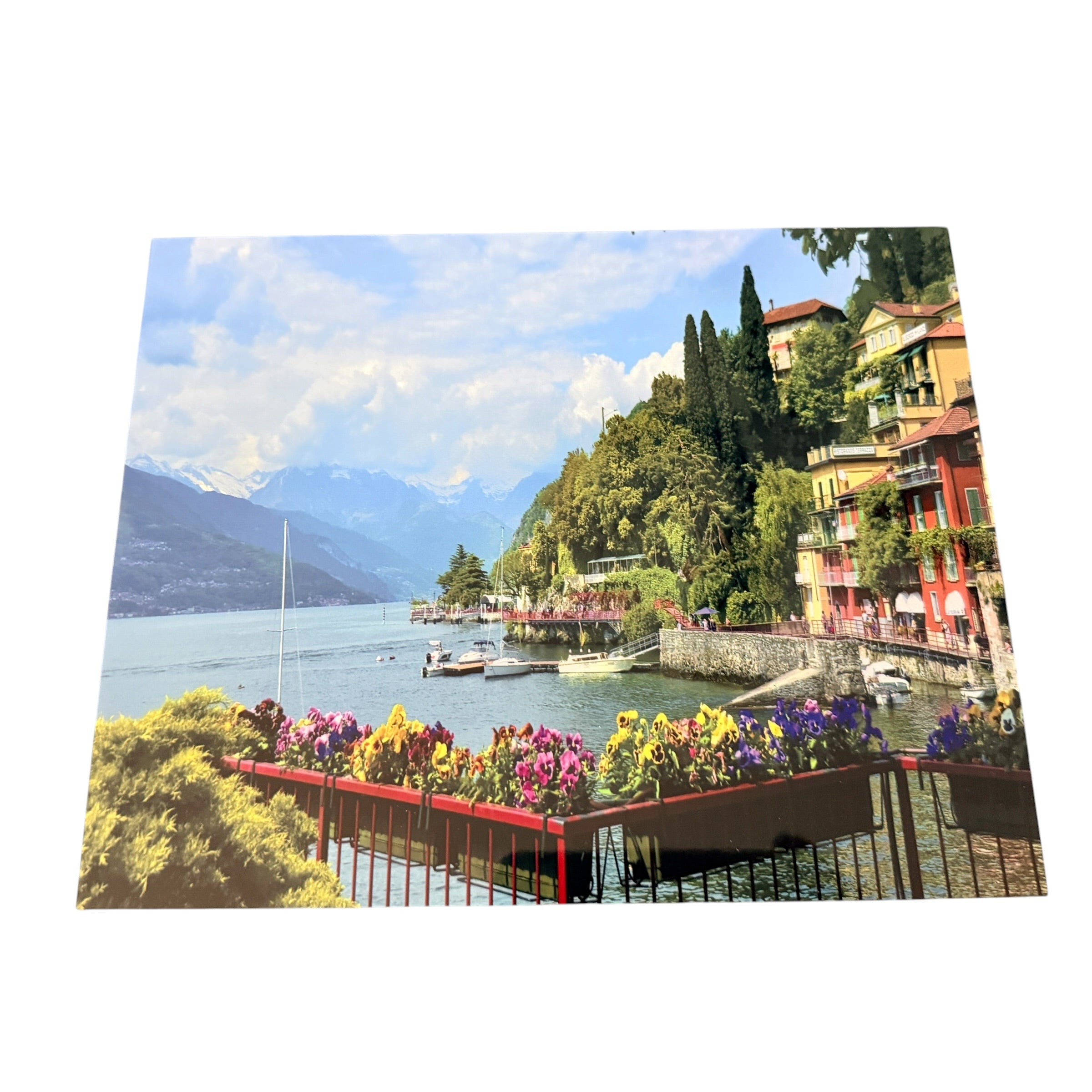 New Beautiful Photo of Lake Como, Italy Printed on Aluminum.