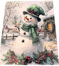 New Fun Snowman Printed on Aluminum. 8" x 10". Ready for Frame