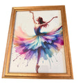 New Ballerina Photo in Gold Frame.  9.5" x 12".