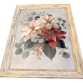 New Christmas Poinsettia Photo Printed on Aluminum. Choice of Frame.