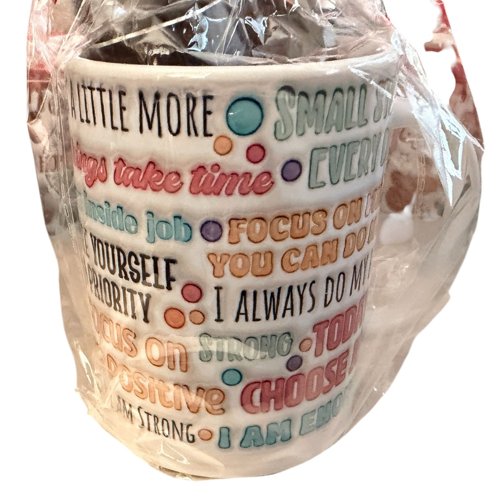 Positive Affirmations 15oz Mug with Treat Inside.