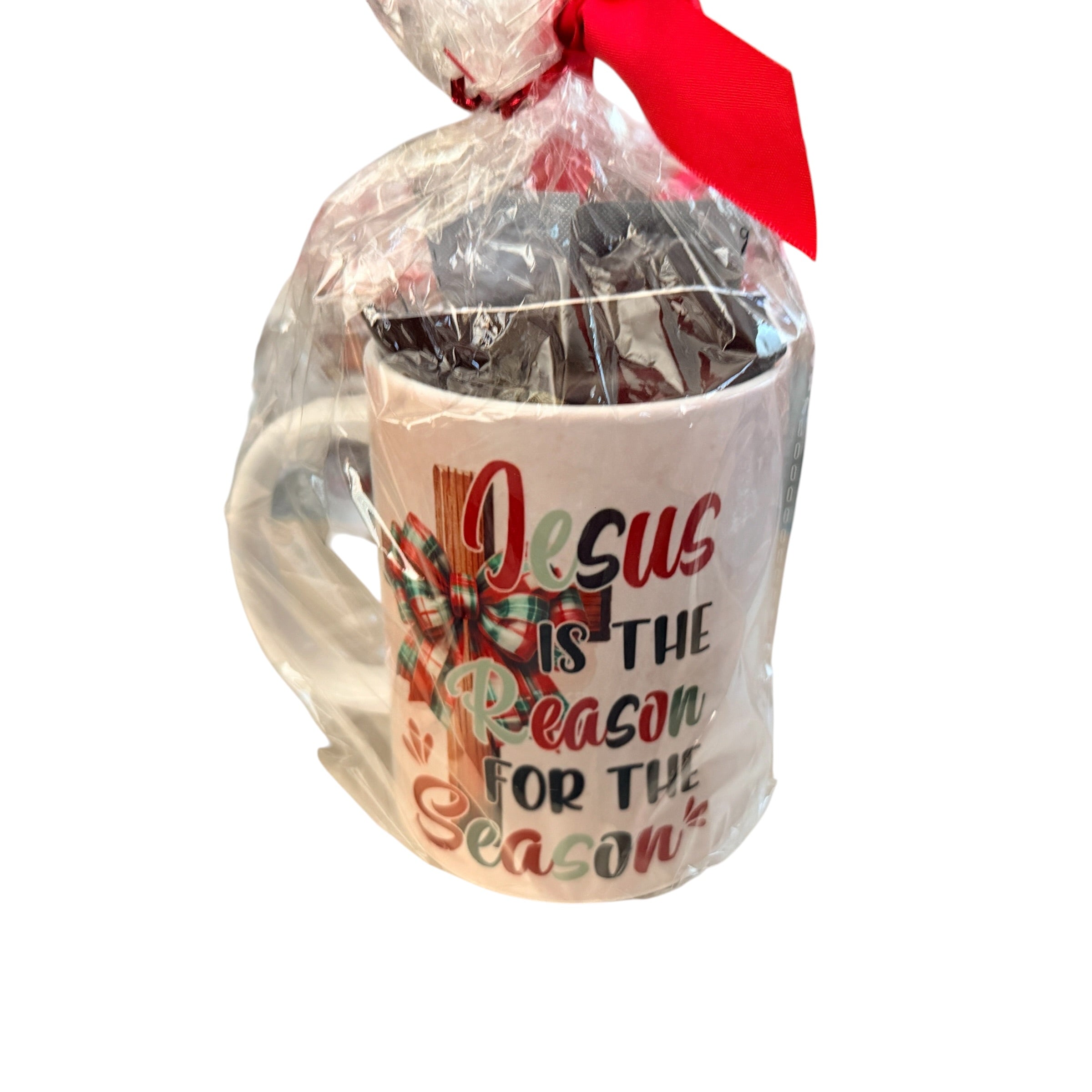 New "Jesus if the Reason for the Season" 15 oz Mug with Treats.