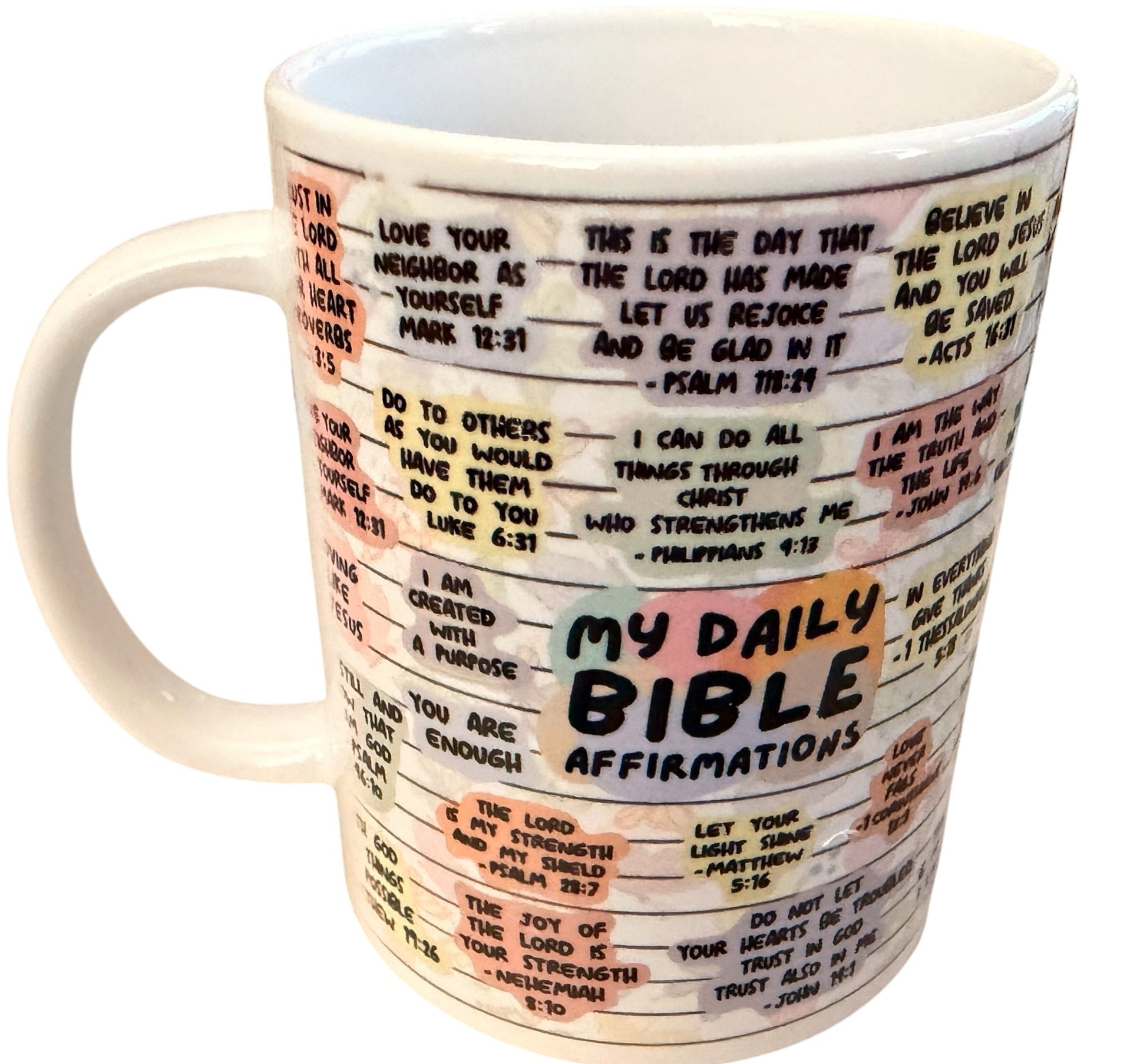 New Bible Affirmations 15oz Mug. Choose Mug Alone or Make Gift