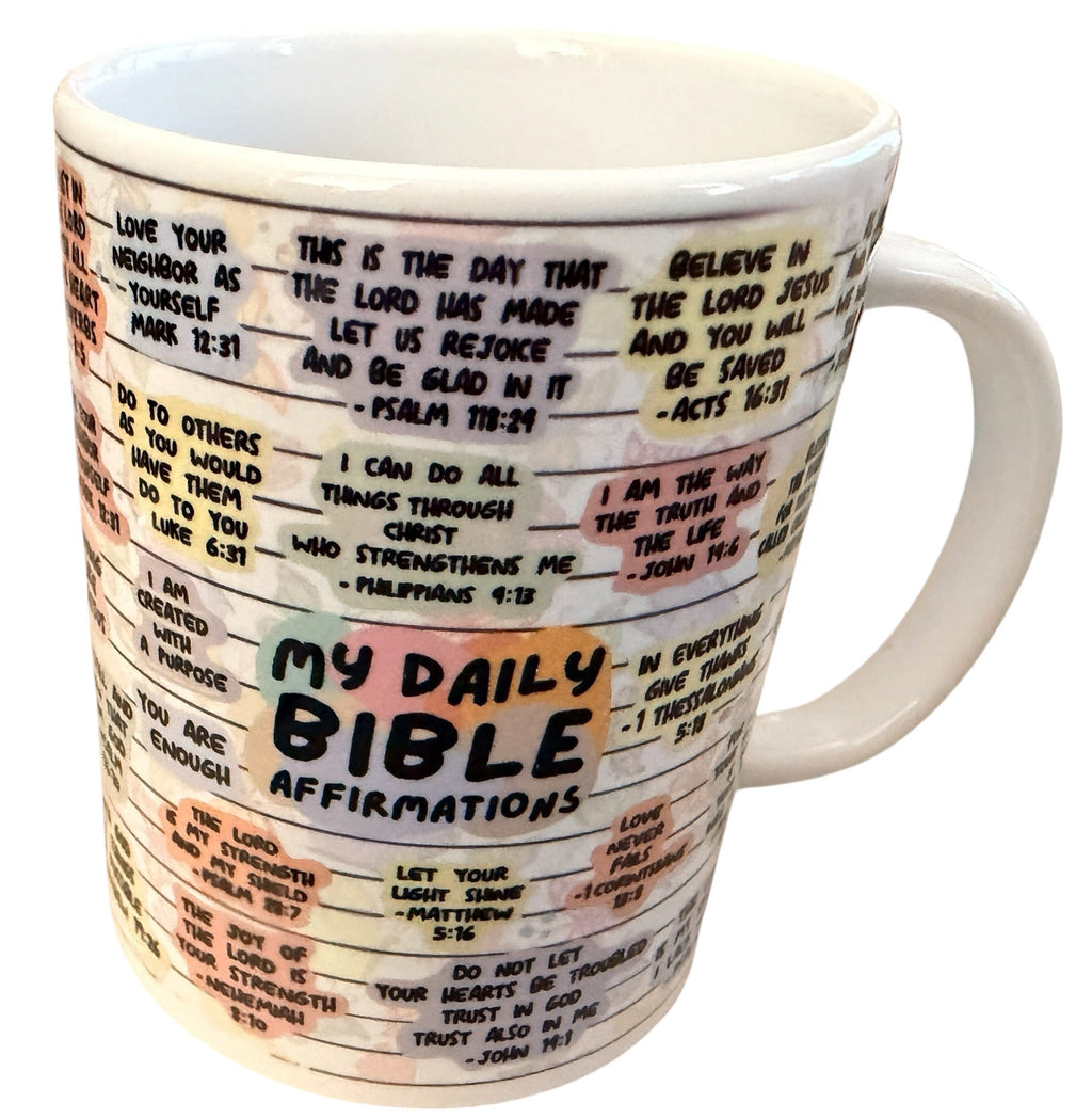 New Bible Affirmations 15oz Mug. Choose Mug Alone or Make Gift