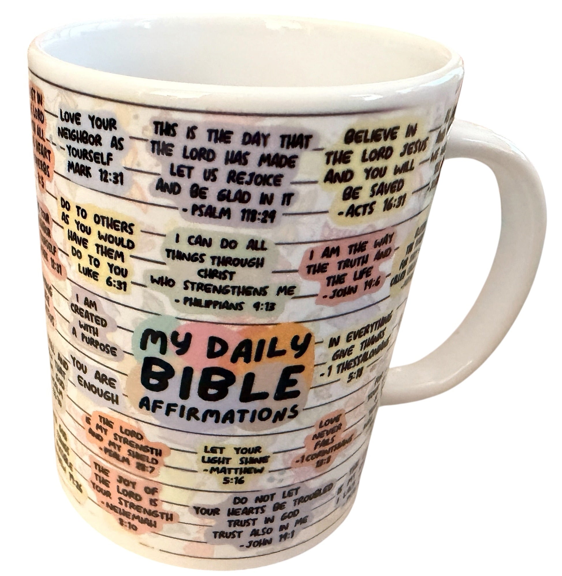 New Bible Affirmations 15oz Mug. Choose Mug Alone or Make Gift