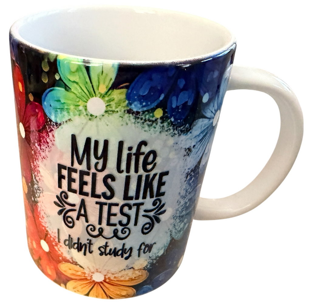 New Fun 15oz Mug "My Life Feels Like A Test I Didn't Study For"