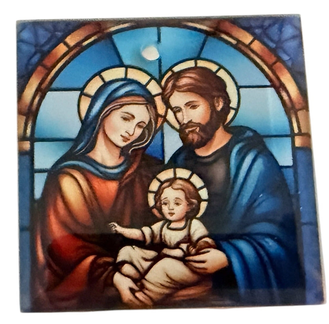 New Beautiful  Square Glass Christmas Tree Ornaments.  Your Choice of 6
