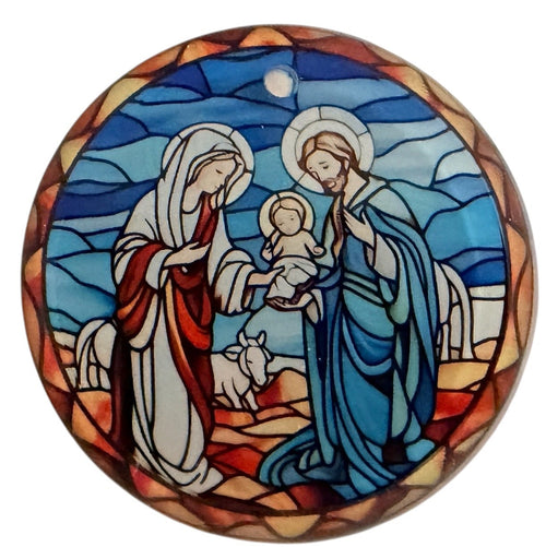 Ceramic 3" Round Ornaments. One Can Be Customized With Photo.
