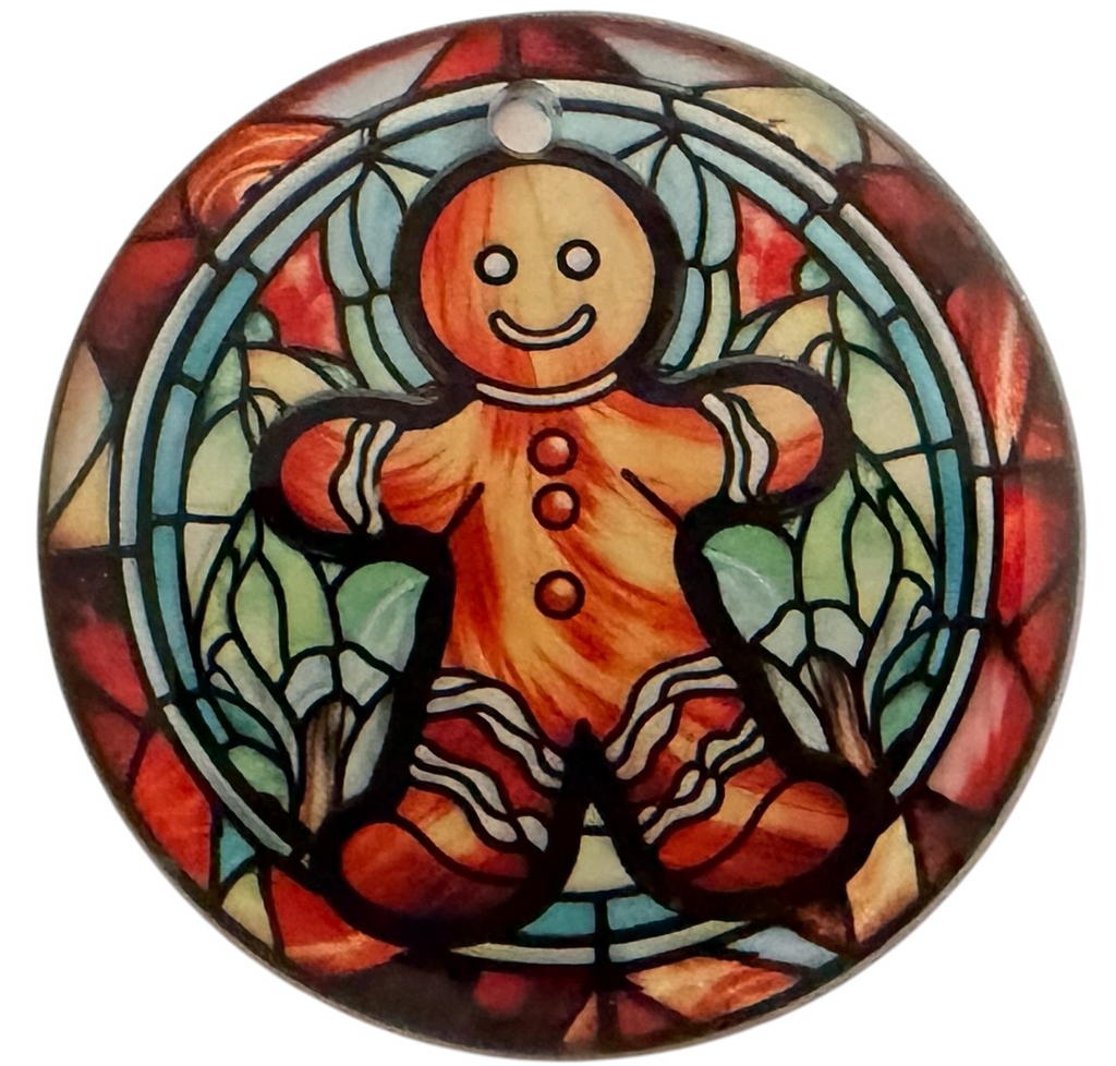 Ceramic 3" Round Ornaments. One Can Be Customized With Photo.