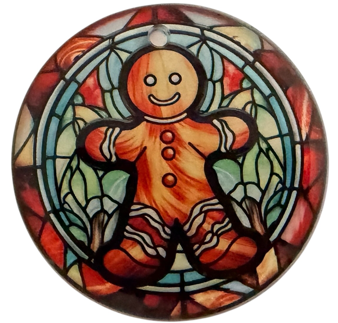 Ceramic 3" Round Ornaments. One Can Be Customized With Photo.