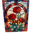 New Wonderful Roses on Stained Glass Theme Imprinted in Glass